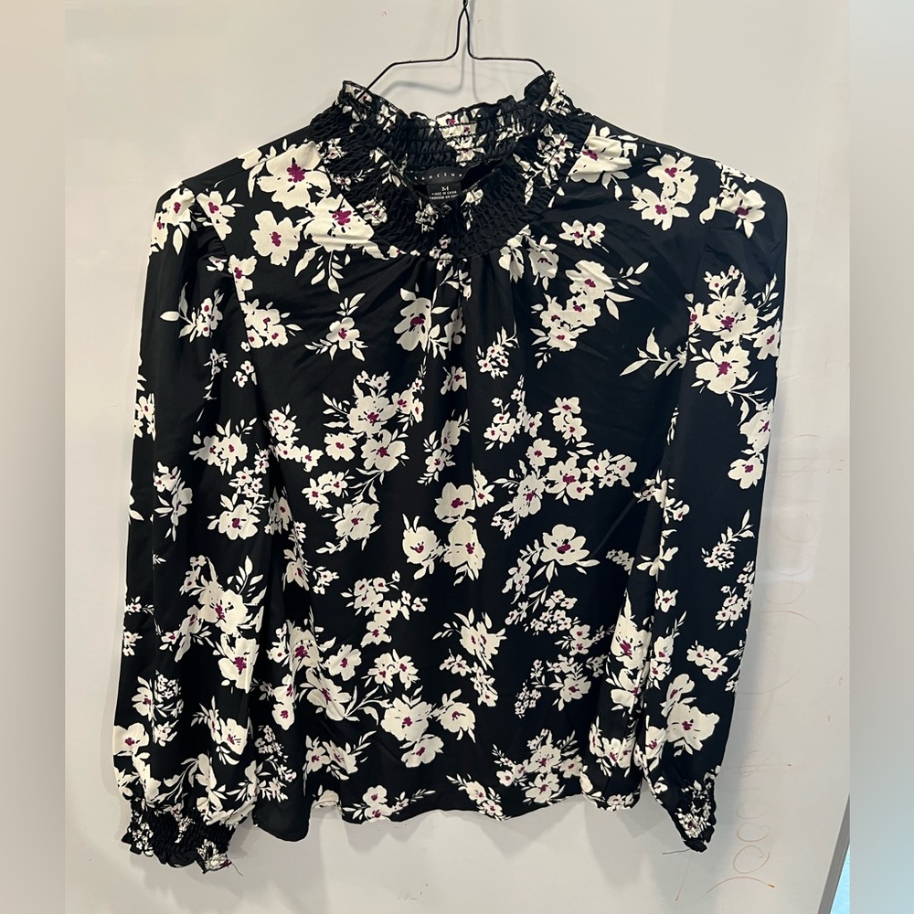 Elastic Cuff Floral Top